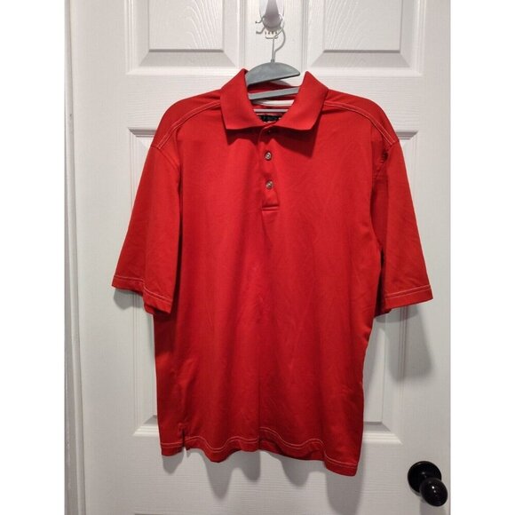 PEBBLE BEACH PERFORMANCE Red Short Sleeve Golf Polo Shirt Size Small EUC - Picture 6 of 6